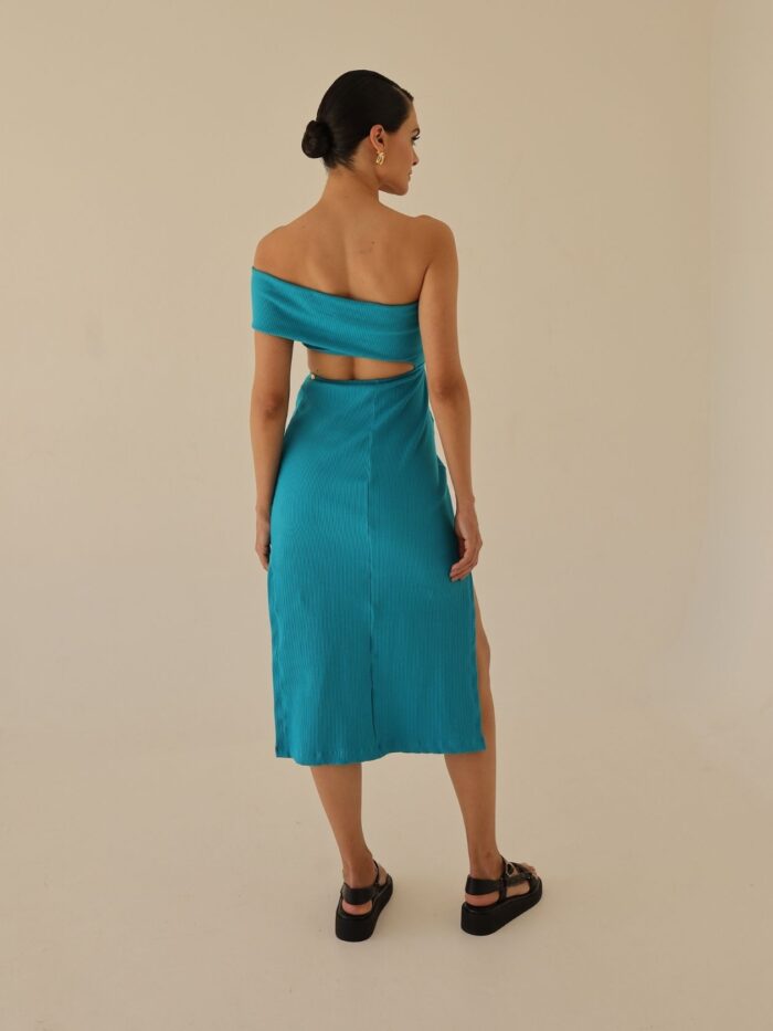 Vestido Faixa Ombro Azul - Image 2