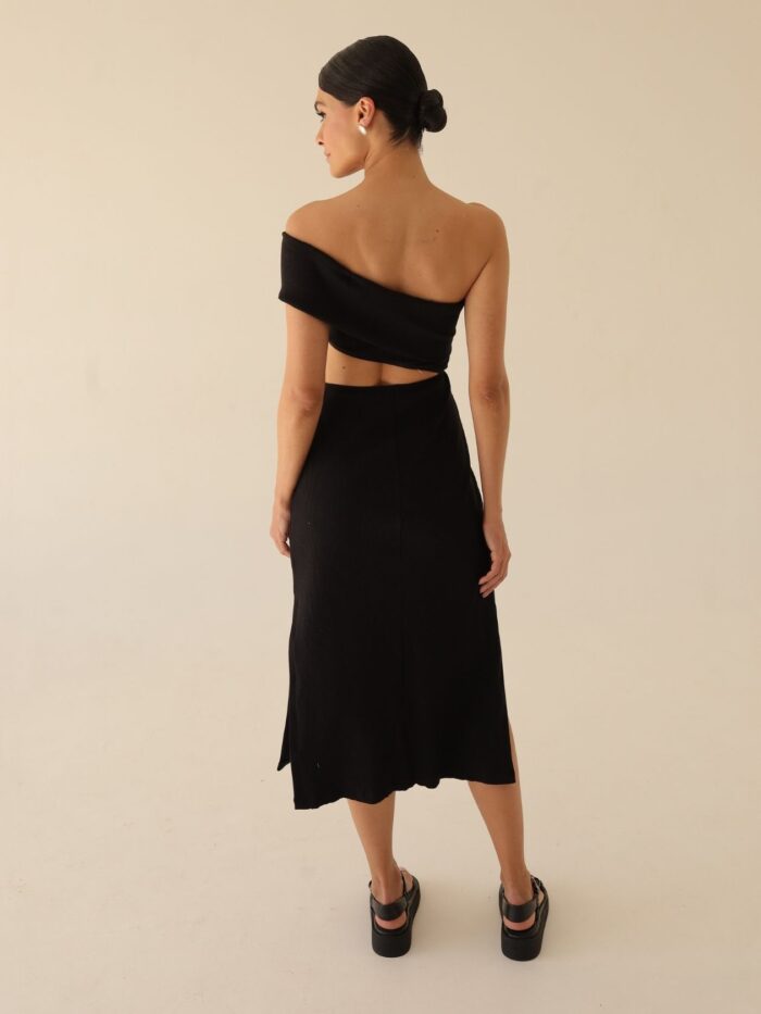 Vestido Faixa Ombro Preto - Image 3