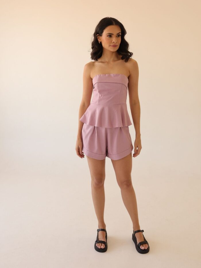 Blusa Peplum Rosa Mauve - Image 2