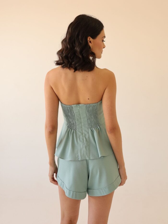 Blusa Peplum Verce Celeste - Imagem 4