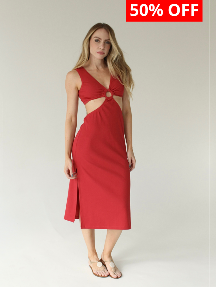 Vestido Argola Vermelho