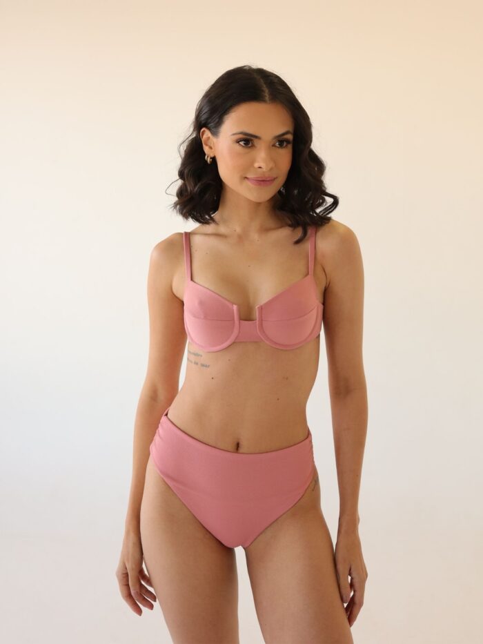 Calcinha Pala Franzida Rosa Light