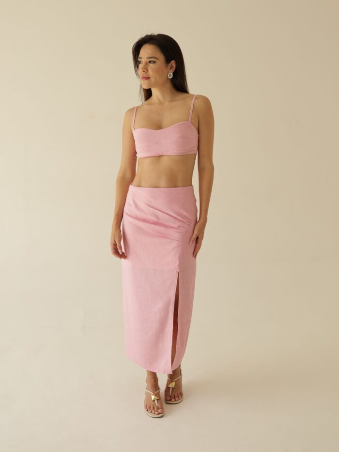 Saia New Midi Rosa Mauve