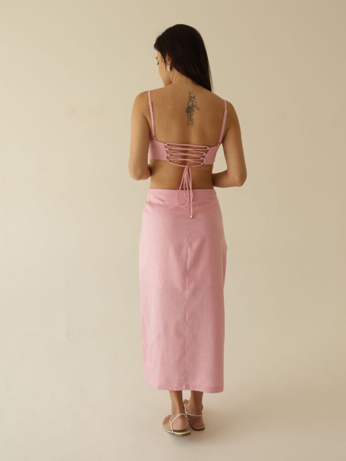 Saia New Midi Rosa Mauve - Imagem 3