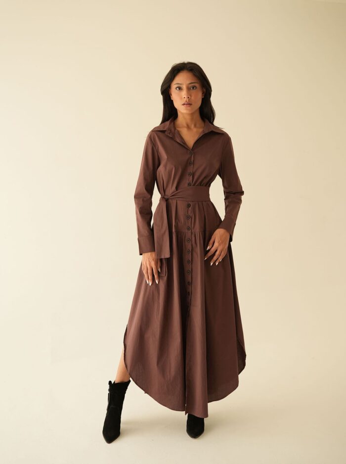 Vestido Camisa Marrom - Imagem 3