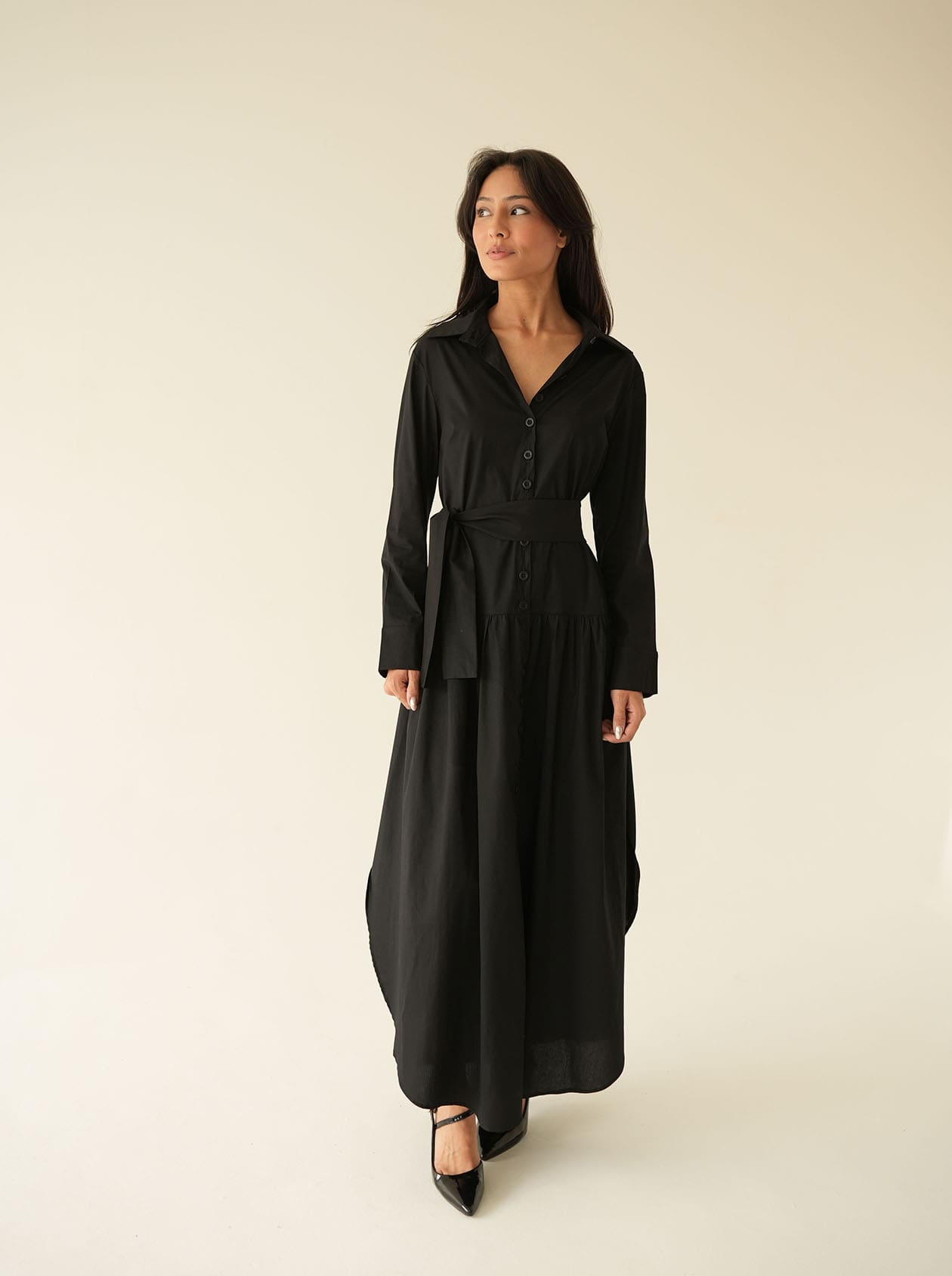 15344240993-wic08163-min-2.jpg Vestido Camisa Preto - Imagem 1